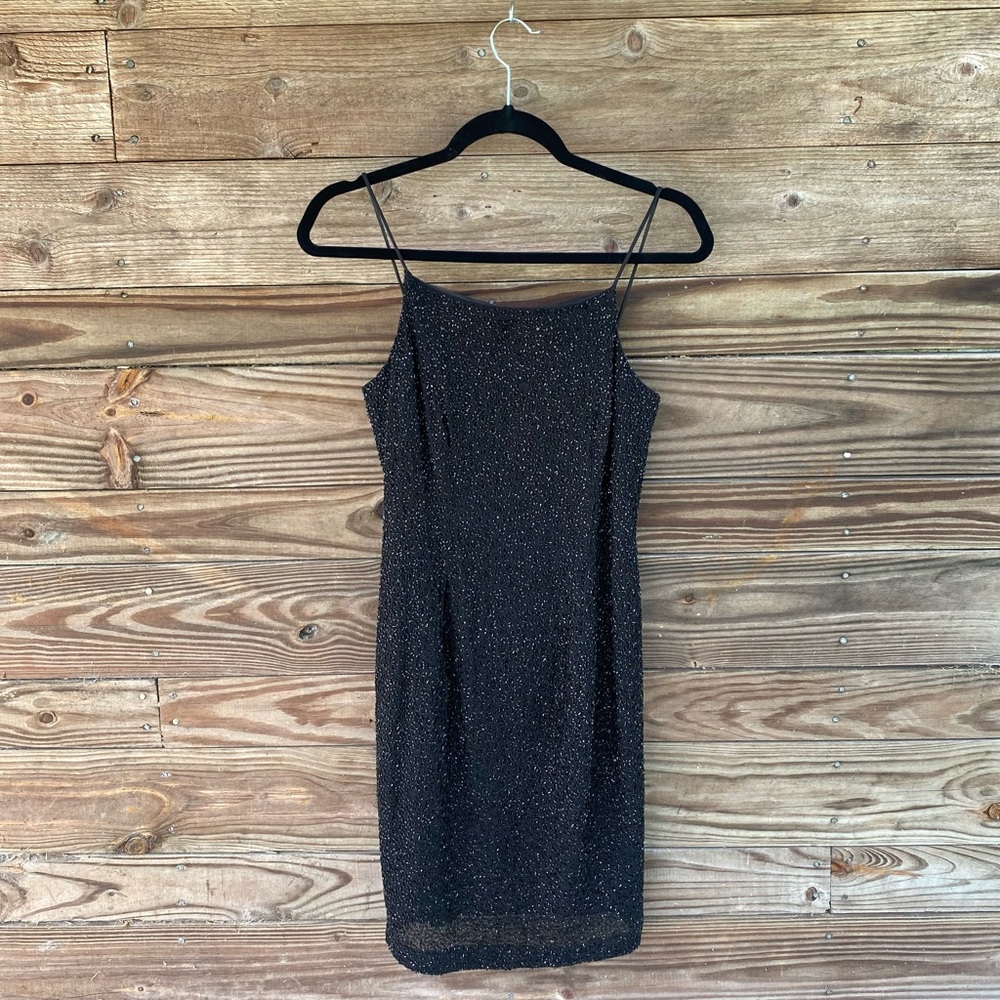 Caché Black Sequin Dress